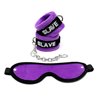 Rimba Bondage Play Handcuffs and Eyemask Purple