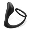 Randal Butt Plug with Penis Ring Silicone Black