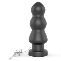 Vibrating Butt Plug King Sized 7.8 Black