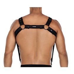 H4RNESS05 Chest Harness Neon Black One Size