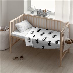 JUEGO DE SÁBANAS CON ALMOHADA Y BAJERA ESTAMPADAS 100% ALGODÓN MODELO BATMAN BASIC PARA CAMA DE 150/160