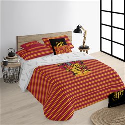 FUNDA NÓRDICA CON BOTONES 100% ALGODÓN MODELO GRYFFINDOR SHIELD PARA CAMA DE 80 (140X200 CM.)