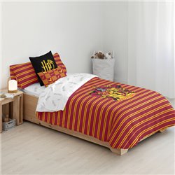 FUNDA NÓRDICA CON BOTONES 100% ALGODÓN MODELO GRYFFINDOR SHIELD PARA CAMA DE 80 (140X200 CM.)