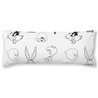 FUNDA DE ALMOHADA 100% ALGODÓN LOONEY B&W CAMA DE 90.