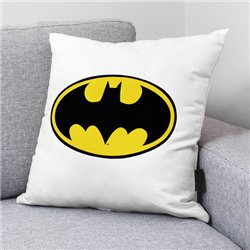 FUNDA DE COJÍN 100% ALGODÓN 45X45CM MODELO BATMAN WHITE A