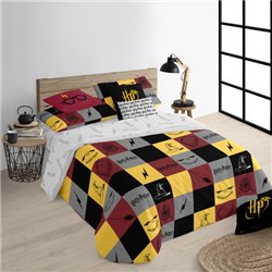 FUNDA NÓRDICA CON BOTONES 100% ALGODÓN MODELO HOGWARTS CUADROS PARA CAMA DE 180 (260X240 CM)