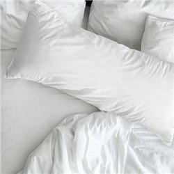 FUNDA DE ALMOHADA 100% ALGODÓN LISO WHITE DE 90 CM.