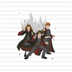 FUNDA NÓRDICA CON BOTONES 100% ALGODÓN MODELO HARRY POTTER TEAM PARA CAMA DE 105 (180X240 CM)