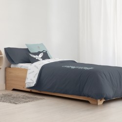 FUNDA NÓRDICA CON BOTONES 100% ALGODÓN MODELO HPOTTER DEEP BLUE PARA CAMA DE 105 (180X240 CM)