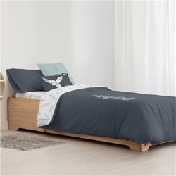 FUNDA NÓRDICA CON BOTONES 100% ALGODÓN MODELO HPOTTER DEEP BLUE PARA CAMA DE 135/140 (220X240 CM)