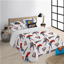 FUNDA NÓRDICA CON BOTONES 100% ALGODÓN MODELO MAN OF STEEL PARA CAMA DE 135/140 (220X240 CM)