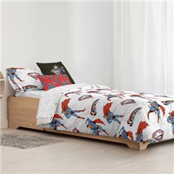 FUNDA NÓRDICA CON BOTONES 100% ALGODÓN MODELO MAN OF STEEL PARA CAMA DE 135/140 (220X240 CM)