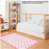 ALFOMBRA DE POLIESTER ESTAMPADA 80 X 120CM MODELO PINKREDSTARS MULTICOLOR