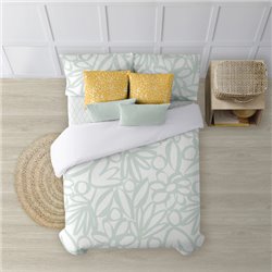 FUNDA NÓRDICA 100% ALGODÓN MODELO LUCEA MINT PARA CAMA DE 240X220 CM.