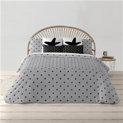 FUNDA NÓRDICA 100% ALGODÓN MODELO GALILEA GRIS PARA CAMA DE 200X200 CM