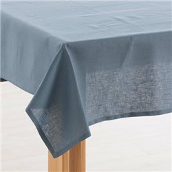 MANTEL HIDROFUGO ANTIMANCHAS LINO 100% DENIM BLUE