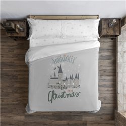 FUNDA NÓRDICA CON BOTONES HOGWARTS IN CHRISTMAS 80 (140X200 CM.)