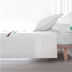 JUEGO DE SÁBANAS CON ALMOHADA Y BAJERA ESTAMPADAS A JUEGO 100% ALGODÓN MODELO HAMACA PARA CAMA DE 180 (260X270) (240X270) 175X27