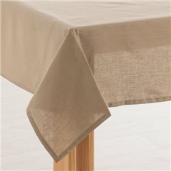 MANTEL HIDROFUGO ANTIMANCHAS LINO 100% TAUPE