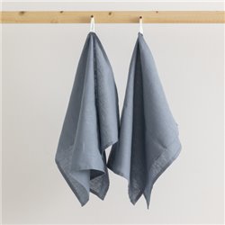 PACK 2 UNIDADES PAÑO DE COCINA LINO 100% ALGODÓN DENIM BLUE