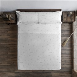 JUEGO DE SÁBANAS CON ALMOHADA Y BAJERA ESTAMPADAS 100% ALGODÓN MODELO HPOTTER STARS GREY PARA CAMA DE 150/160