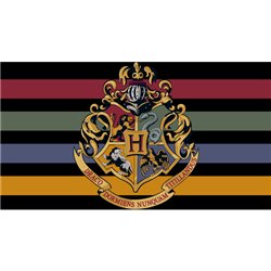 FUNDA NÓRDICA CON BOTONES 100% ALGODÓN MODELO HOGWARTS BLACK PARA CAMA DE 80 (140X200 CM.)