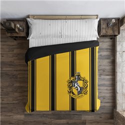 FUNDA NÓRDICA CON BOTONES 100% ALGODÓN MODELO HUFFLEPUFF RAYAS PARA CAMA DE 135/140 (220X220 CM)