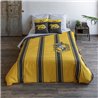 FUNDA NÓRDICA CON BOTONES 100% ALGODÓN MODELO HUFFLEPUFF RAYAS PARA CAMA DE 80 (140X200 CM.)