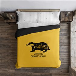 FUNDA NÓRDICA CON BOTONES 100% ALGODÓN MODELO HUFFLEPUFF VALUES PARA CAMA DE 120 (200X200 CM.)