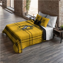 FUNDA NÓRDICA CON BOTONES 100% ALGODÓN MODELO CLASSIC HUFFLEPUFF PARA CAMA DE 150/160 (240X220 CM)