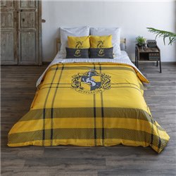 FUNDA NÓRDICA CON BOTONES 100% ALGODÓN MODELO CLASSIC HUFFLEPUFF PARA CAMA DE 150/160 (240X220 CM)