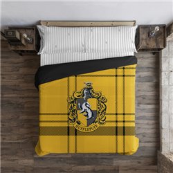 FUNDA NÓRDICA CON BOTONES 100% ALGODÓN MODELO CLASSIC HUFFLEPUFF PARA CAMA DE 135/140 (220X220 CM)