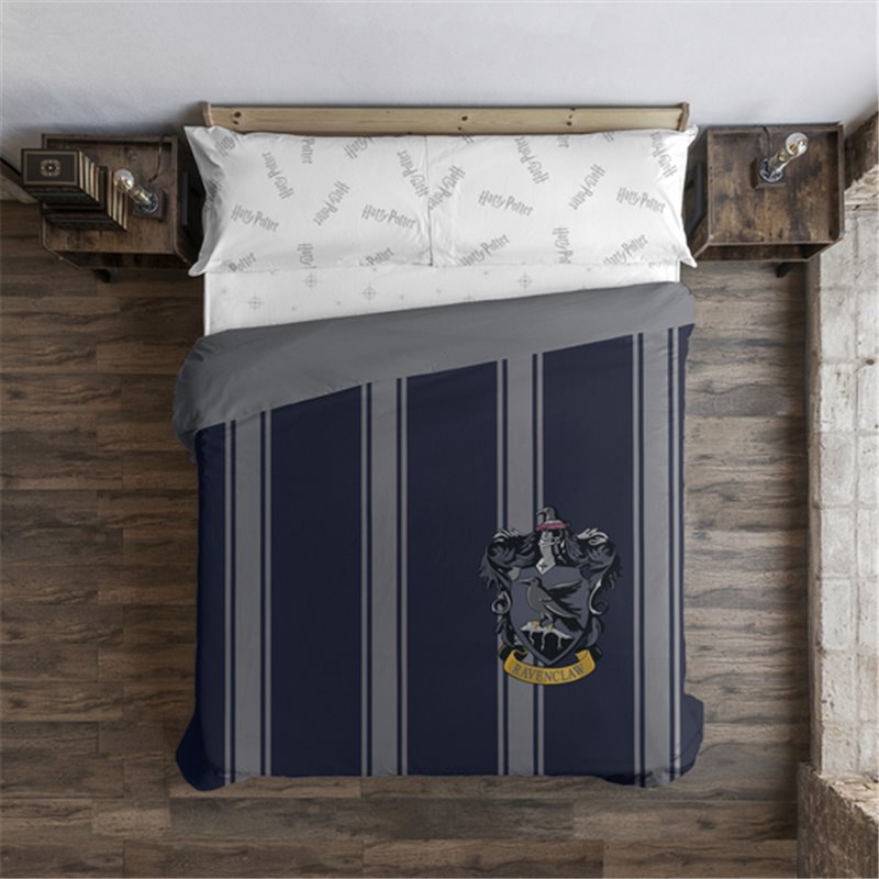 FUNDA NÓRDICA CON BOTONES 100% ALGODÓN MODELO RAVENCLAW RAYAS PARA CAMA DE 180 (260X240 CM)