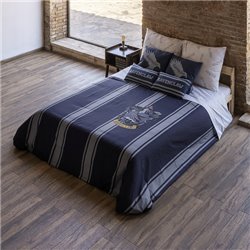 FUNDA NÓRDICA CON BOTONES 100% ALGODÓN MODELO RAVENCLAW RAYAS PARA CAMA DE 180 (260X240 CM)