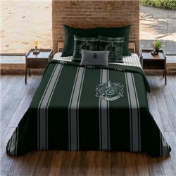 FUNDA NÓRDICA CON BOTONES 100% ALGODÓN MODELO SLYTHERIN RAYAS PARA CAMA DE 150/160 (240X220 CM)