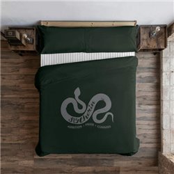 FUNDA NÓRDICA CON BOTONES 100% ALGODÓN MODELO SLYTHERIN VALUES PARA CAMA DE 90 ( 155X220 CM.)