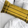 FUNDA DE ALMOHADA 100% ALGODÓN MODELO HUFFLEPUFF CUADRO DE 80X80 CM.