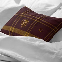 FUNDA DE ALMOHADA 100% ALGODÓN MODELO GRYFFINDOR CUADRO DE 50X80CM.