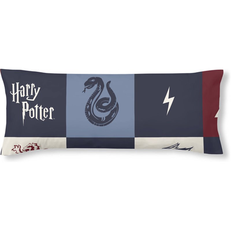 FUNDA DE ALMOHADA 100% ALGODÓN HOGWARTS CUADROS AZUL DE 40X60