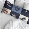 FUNDA DE ALMOHADA 100% ALGODÓN HOGWARTS CUADROS AZUL DE 40X60