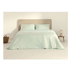 FUNDA NÓRDICA SATÉN 300 HILOS MINT PARA CAMA DE 105 (180X220 CM)