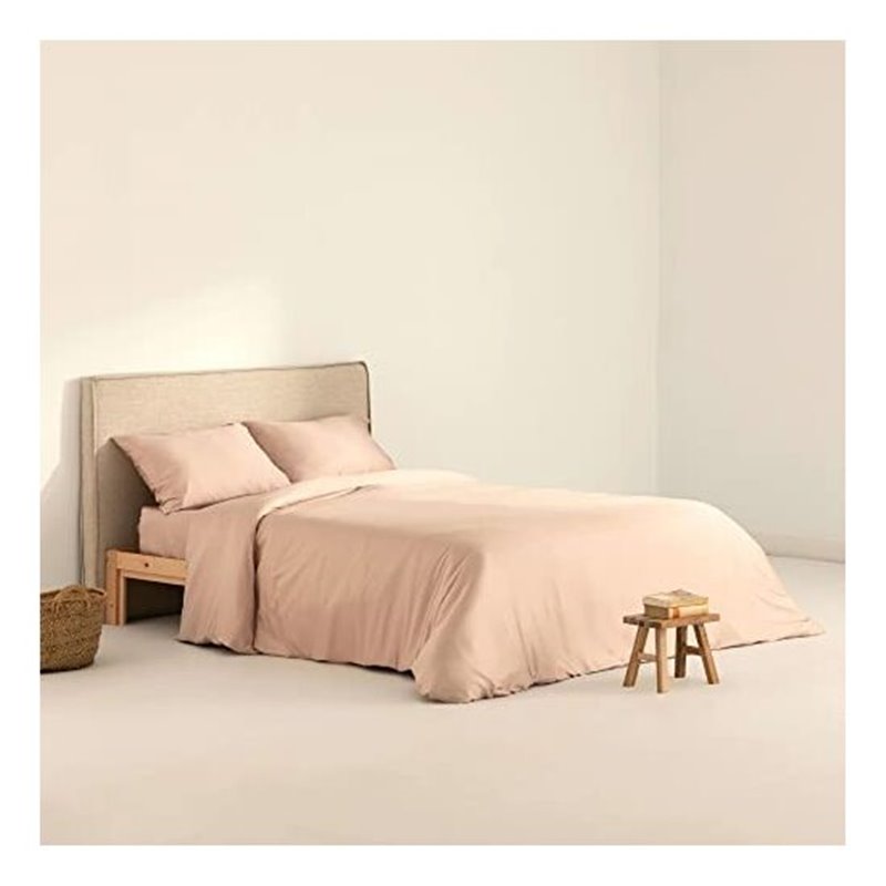 FUNDA NÓRDICA SATÉN 300 HILOS PINK PARA CAMA DE 90 ( 155X220 CM.)