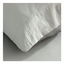 FUNDA DE ALMOHADA SATÉN 300 HILOS LISO ULTIMATE GREY DE 90CM.