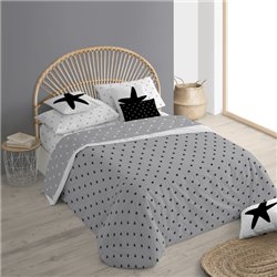 FUNDA NÓRDICA 100% ALGODÓN MODELO GALILEA GRIS PARA CAMA DE 140X200 CM. 