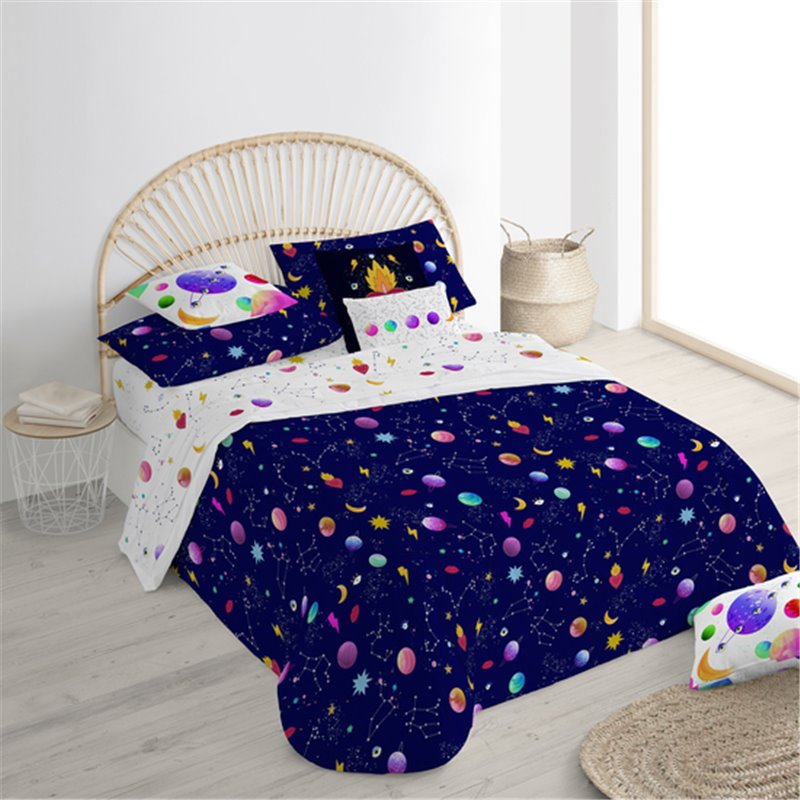 FUNDA NÓRDICA 100% ALGODÓN MODELO COSMOS PARA CAMA DE 140X200 CM. 