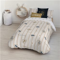 FUNDA NÓRDICA CON BOTONES 100% ALGODÓN MODELO HOGWARTS CLASSIC PARA CAMA DE 80 (140X200 CM.) - Teknashop Ltd