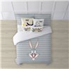 FUNDA NÓRDICA CON BOTONES 100% ALGODÓN MODELO BUGS BUNNY PARA CAMA DE 80 (140X200 CM.) - Teknashop Ltd