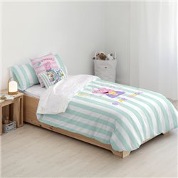 FUNDA NÓRDICA CON BOTONES 100% ALGODÓN MODELO BEAR HUGS PARA CAMA DE 80 (140X200 CM.) - Teknashop Ltd