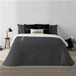 FUNDA NÓRDICA CON BOTONES 100% ALGODÓN MODELO FRIENDS MARENGO PARA CAMA DE 90 ( 155X220 CM.) - Teknashop Ltd