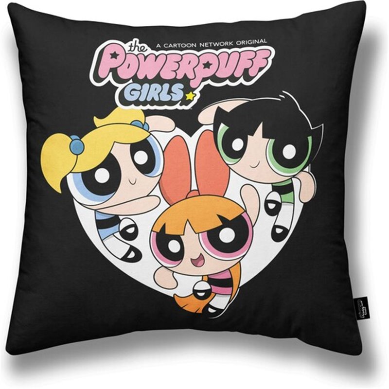 FUNDA DE COJÍN 100% ALGODÓN 45X45CM MODELO POWERPUFF B - Teknashop Ltd